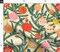 Retro Baubles Red Orange Pink Ornaments Xmas Tree Green Branches Mid Century Modern Custom Printed Fabric by Spoonflower Various Fabrics by the Yard or Fat Quarter
